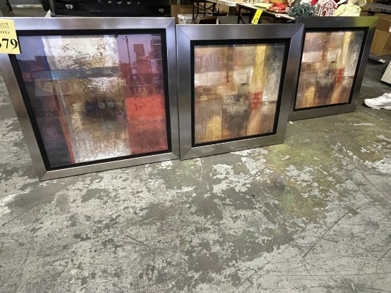 ABSTRACT FRAMED PRINTS IN SILVER FRAME