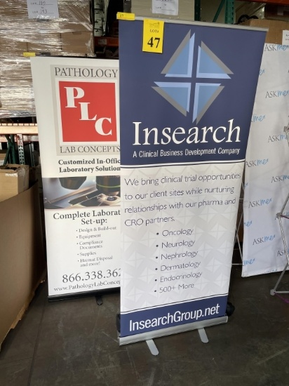 ASSORTED BANNER DISPLAYS WITH SOFT CASES