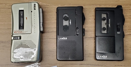 LOT CONSISTING OF (3) MICROCASSETTE RECORDERS