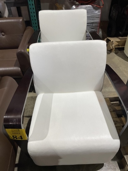 WHITE LOBBY/OCCASIONAL CHAIRS, (MATCHING)