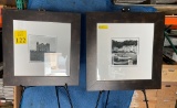 FRAMED AND MATTED BLACK AND WHITE PHOTO