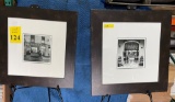 FRAMED AND MATTED BLACK AND WHITE PHOTO