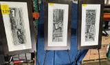 FRAMED AND MATTED BLACK AND WHITE PHOTOS