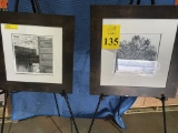 FRAMED AND MATTED BLACK AND WHITE PHOTOS