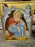 RELIGIOUS PAINTING ON WOOD