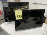 ASSORTED HP MONITORS ON STANDS