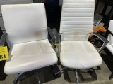 ASSORTED ROLLING WHITE OFFICE CHAIRS