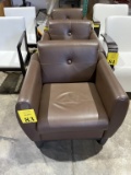 BROWN LOBBY/OCCASIONAL CHAIRS, (MATCHING)