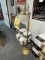 BRASS FLOOR LAMP WITH CRYSTAL SHADE