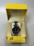MEN'S INVICTA WATCH, STAINLESS STEEL, 24 JEWELS,