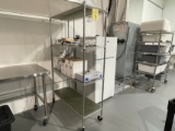 CHROME METRO RACK ON CASTERS
