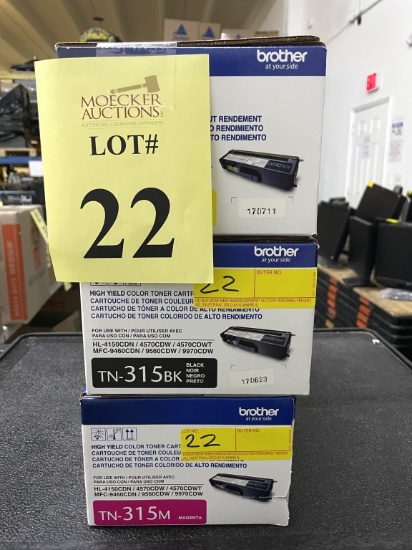 LOT CONSISTING OF (3) BROTHER TONER CARTRIDGES