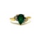 LADIES RING 14K 1CT PEAR SHAPE EMERALD 20 PT DWT RING