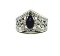 LADIES RING 18K 0.35 CT PURPLE AMETHYST PEAR SHAPED