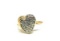 LADIES RING 14K CT HEART STYLE 35 PT DWT RING