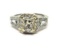 LADIES RING 14K WG PRINCESS CUT CENTER 95 PTS ACCENT