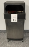 ROLLING METAL TRASH CAN