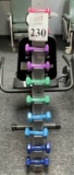 DUMBBELL SET WITH WALL MOUNT RACK