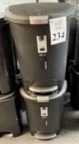 SIMPLY HUMAN TRASH CANS WITH LIDS 13 GAL
