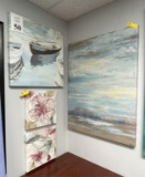 LOT CONSISTING OF (4) PRINTS ON CANVAS