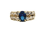 LADIES RING 14K 1.35 Ct Topaz Diamond Ring