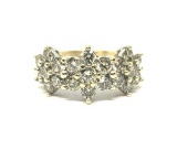 LADIES RING 14K CLUSTER DIAMOND RING 3 CT