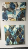 LOT CONSISTING OF ABSTRACT PRINTS ON CANVAS