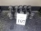 RUBBER COATED HEXAGON 4 LBS. DUMBBELLS (5 PAIRS)