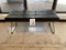 BLACK VINYL BENCH WITH CHROME BASE