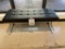 BLACK VINYL BENCH WITH CHROME BASE