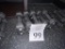 RUBBER COATED HEXAGON 3 LBS. DUMBBELLS (5 PAIRS)