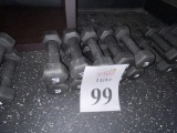 RUBBER COATED HEXAGON 3 LBS. DUMBBELLS (5 PAIRS)