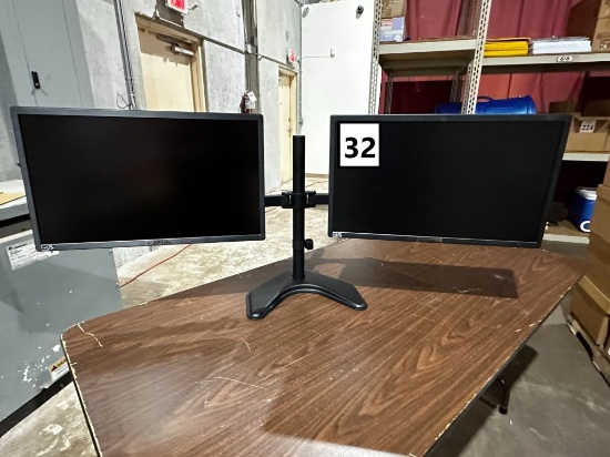 22" SCEPTRE MONITORS ON DESK STAND