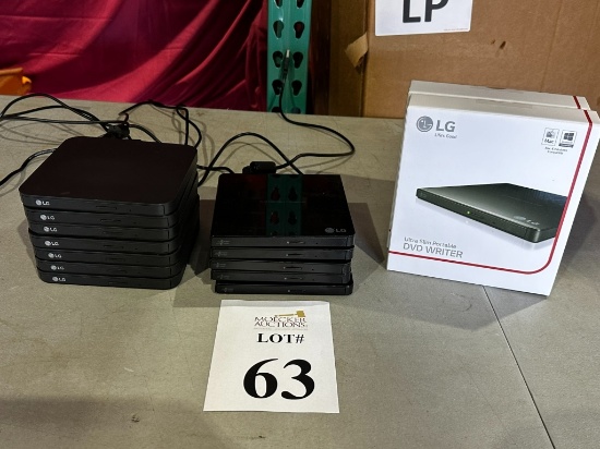 LOT CONSISTING OF (14) LG ULTRA SLIM PORTABLE DVD