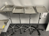 STAINLESS STEEL ROLLING SURGICAL TRAYS