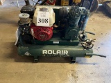 ROLAIR HONDA GAS PORTABLE BELT DRIVE AIR COMPRESSOR