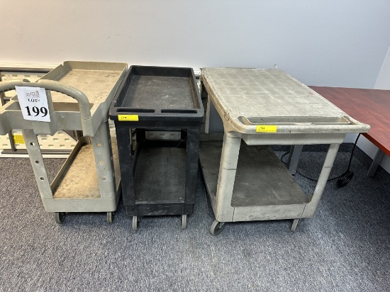 ASSORTED SIZE ROLLING CARTS