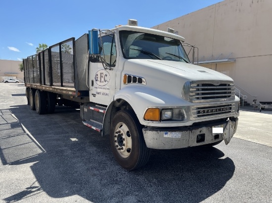 2002 STERLING M8500 CONVENTIONAL CAB FLATBED TRUCK