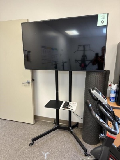 55" PROSCAN LCD TV ON ROLLING STAND