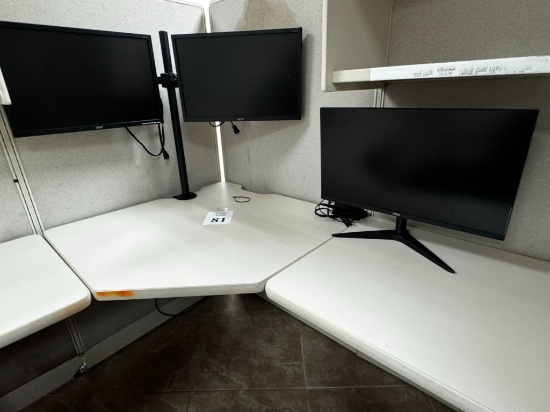 MONITORS WITH DUAL MONITOR BRACKET
