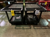 U-LINE ROLLING UTILITY CARTS (BLACK)