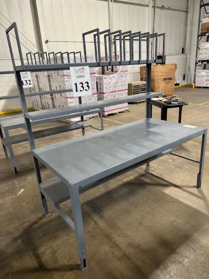 6' X 3' HEAVY DUTY WAREHOUSE WORK TABLE, 3 TIER