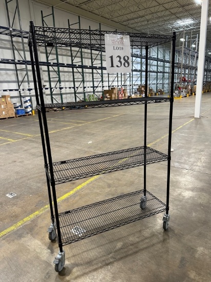 ULINE 4-SHELF ROLLING RACK, 78" X 4' X 18"
