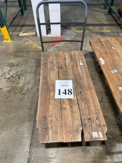 LOT CONSISTING OF (2) WOODEN PLATFORM ROLLING CART