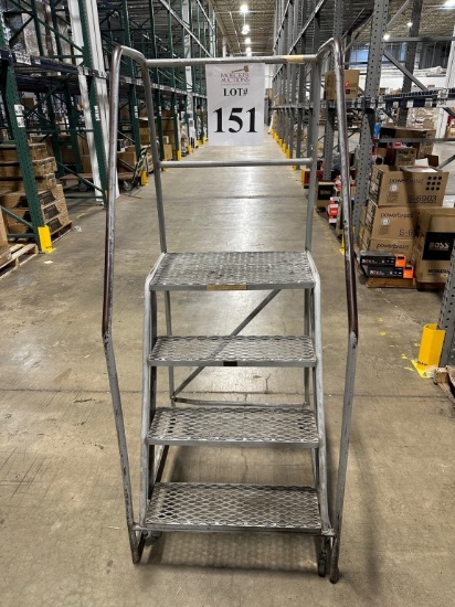 3' 4-STEP ROLLING WAREHOUSE LADDER