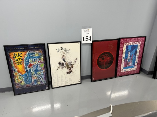 LOT CONSISTING OF (4) JVC JAZZ FRAMED POSTERS
