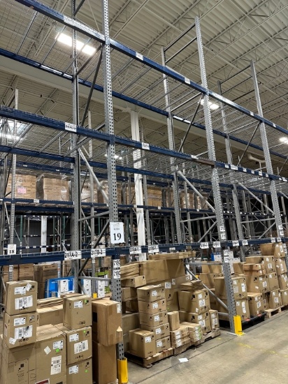 SECTIONS OF MEDIUM DUTY TEARDROP PALLET RACKING