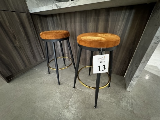 BAR-HEIGHT STOOLS WITH MICROFIBER SEAT