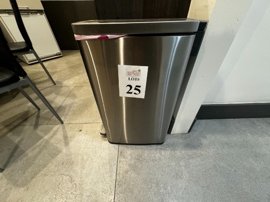 27" H STAINLESS STEEL SOFT CLOSE GARBAGE CAN