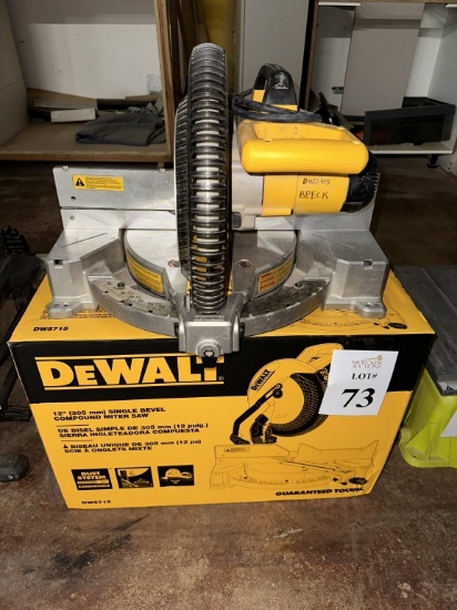 DEWALT 12" SINGLE BEVEL MITER SAW, DWS715